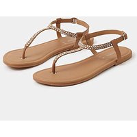 Embellished Leather Sandals