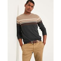 Rye Stripe Jumper Grey Charcoal Grey