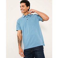 Short Sleeve Pique Polo Chambray