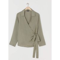 Wrap Tie Cotton Shirt