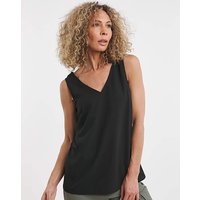 V Neck Woven Vest JD Williams