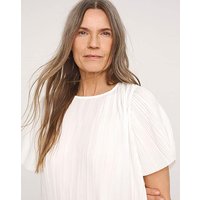Pleated Short Sleeve Top