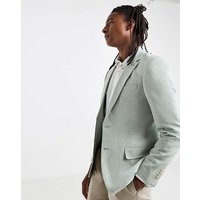 Light Green Linen Blend Blazer Light Green Jacamo 58R