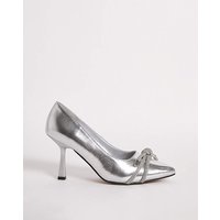 Diamante Knot Heeled Shoes Ex Wide Fit