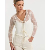 Lace Tie Front Cardi