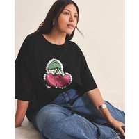 Flocked Embellished Cherries Tee