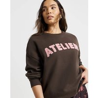 Atelier Boucle Graphic Sweatshirt Chocolate Pink