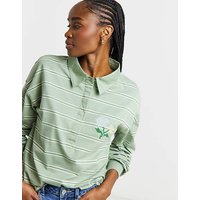 Long Sleeve Polo Top Stripe