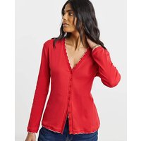 Scallop Edge Button Through Top