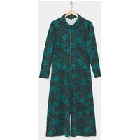 Soft Touch Jersey Zip Front Midi Dress Print JD Williams