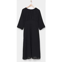 Textured Tie Back Smock Dress