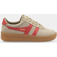 Grandslam Suede Trainers Beige Coral