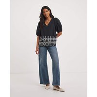 Lace Insert Broderie Top