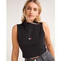 Tommy Jeans Badge 1/4 Zip Top at Simply Be Catalogue Store Tommy Jeans Badge 1/4 Zip Top.