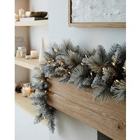 Glitter Pre Lit Garland 1.8m