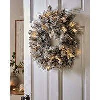 Glitter Pre Lit Wreath