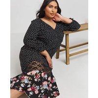 Lace Insert Maxi Dress Multi