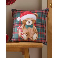 CL Christmas Tartan Teddy Bear Cushion 45X45CM