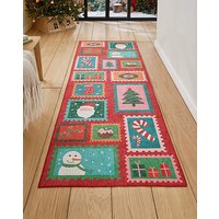 Christmas Stamps Washable Runner 76x230
