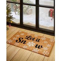 Christmas Let it Snow Coir Doormat 45X75