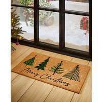 Merry Christmas Trees Coir Doormat 45X75