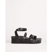 Studded Footbed Sandals Ex Wide