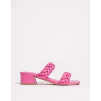 Plaited Low Heeled Sandals Ex Wide