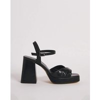 Twist Platform Heeled Sandals Ex Wide