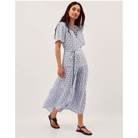 Mia Embroidered Print Midi Dress