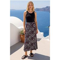 Floral Print Midi Skirt
