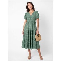 Floral Burnout Midi Dress
