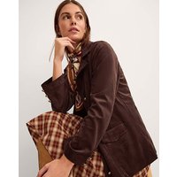 Eva Faux Suede Longline Jacket Dark