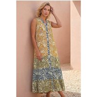 Patchwork Print Tiered Maxi Dress
