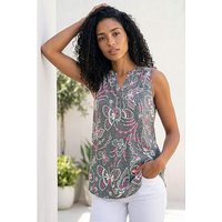 Textured Print Vest Top