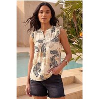 Paisley Print Frill Sleeve Top