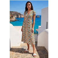Floral Print Tea Midi Dress