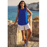 Curved Hem Vest Top Royal Blue