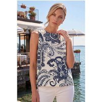 Paisley Print Shell Top
