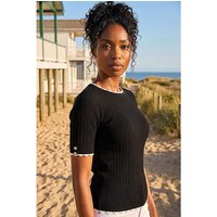 Button Detail Ribbed Knit Top