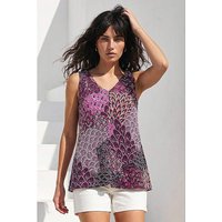 Abstract Print Bar Back Vest