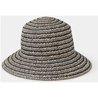 Mono Straw Bucket Hat Black White ONE