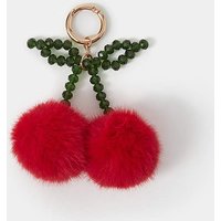 Cherry Pom Bag Charm ONE
