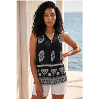 Mono Border Print Vest