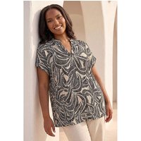 Textured Print Stretch Top
