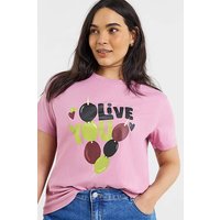 Olive You Graphic Slim Fit T Shirt
