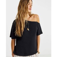 Slub Off Shoulder Top