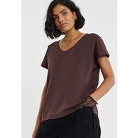 Lace 2 1 T Shirt Black Brown