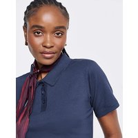 Short Sleeve Rib Polo Top