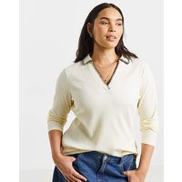 Rib Blanket Stitch Polo