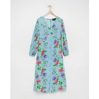 Tropical Print Midi Dress